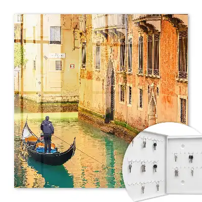 Key cabinet A Venetian canal with buildings in the background