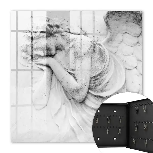 Key box for home Angelic relief of an angel in marble