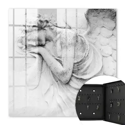 Key box for home Angelic relief of an angel in marble