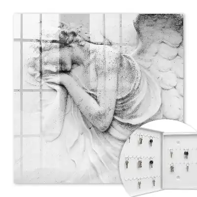 Key box for home Angelic relief of an angel in marble