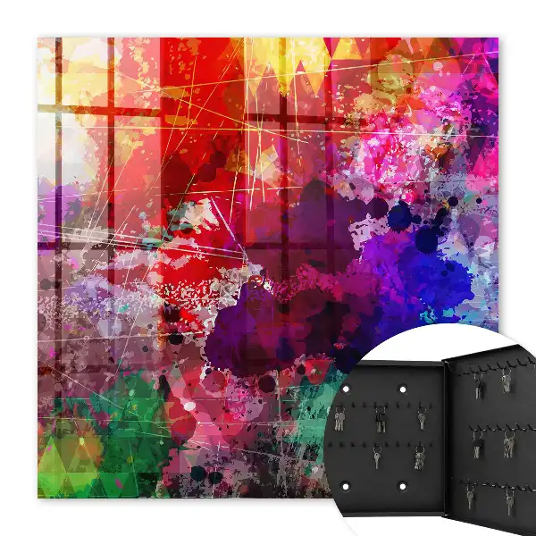 Wall mounted key box Colorful expression, intensity of composition