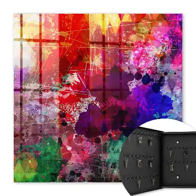 Wall mounted key box Colorful expression, intensity of composition
