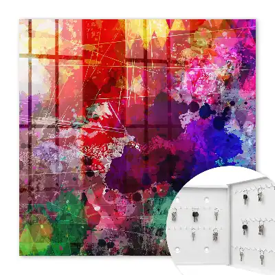 Wall mounted key box Colorful expression, intensity of composition