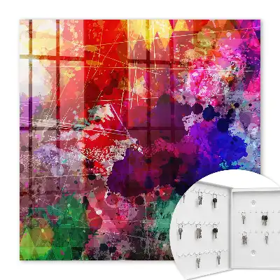Wall mounted key box Colorful expression, intensity of composition