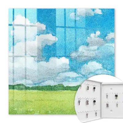 Key cabinet A summer landscape that highlights freshness
