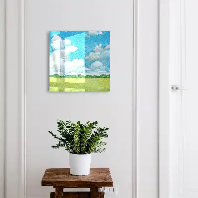Key cabinet A summer landscape that highlights freshness