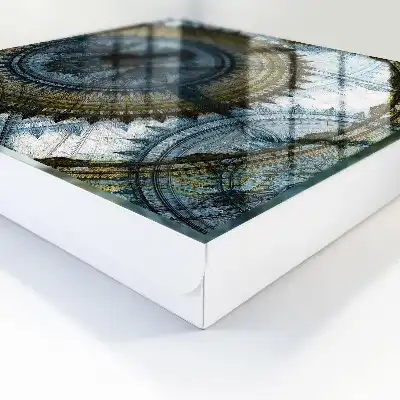 Wall mounted key box Geometric mandala harmony motif