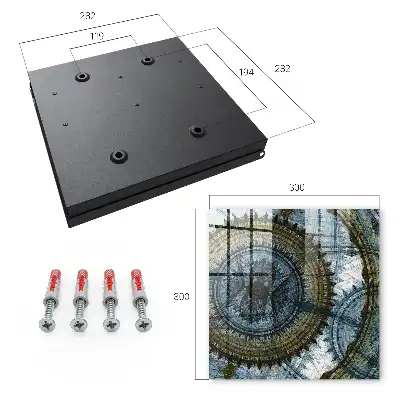 Geometric mandala harmony motif wall mounted key box
