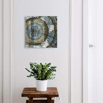Wall mounted key box Geometric mandala harmony motif