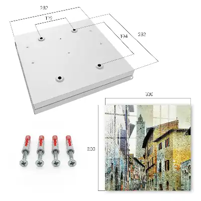 Key box for home Mediterranean street of brick and stone