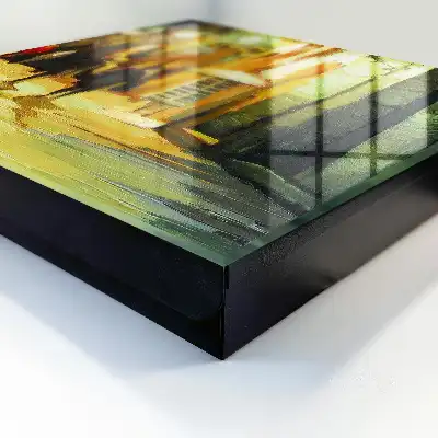 Decorative key box Night city with green tones