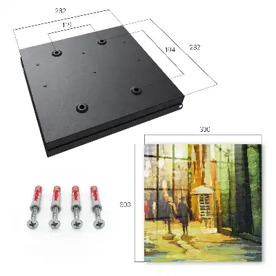 Decorative key box Night city with green tones