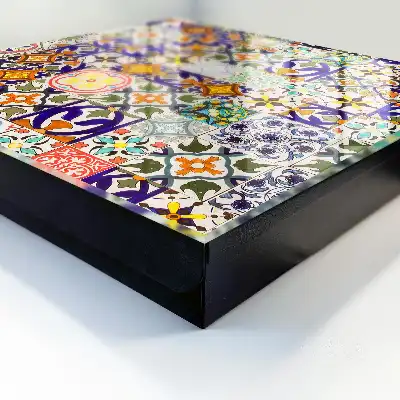Wall mounted key box Colorful tiles full of patterns