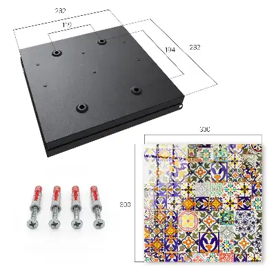 Wall mounted key box Colorful tiles full of patterns