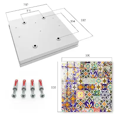 Wall mounted key box Colorful tiles full of patterns
