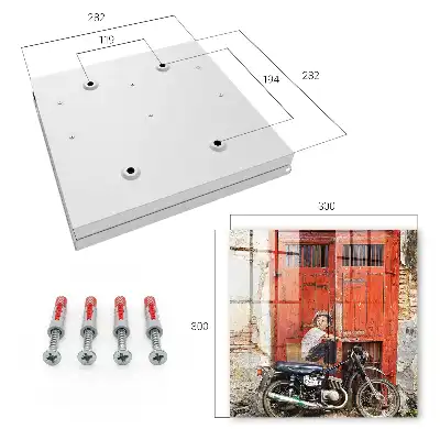 Key box for home Street art with a motorcycle painting