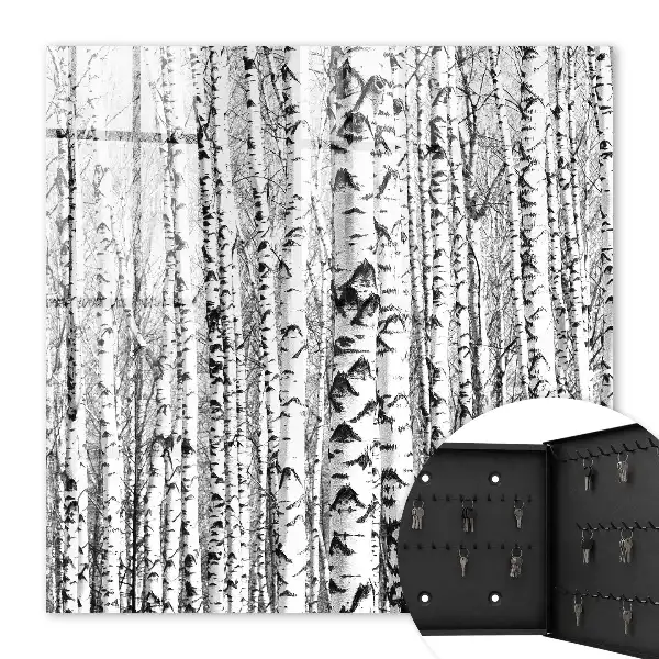 Decorative key box Birch forest