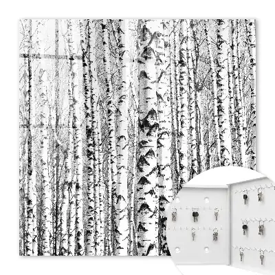 Decorative key box Birch forest
