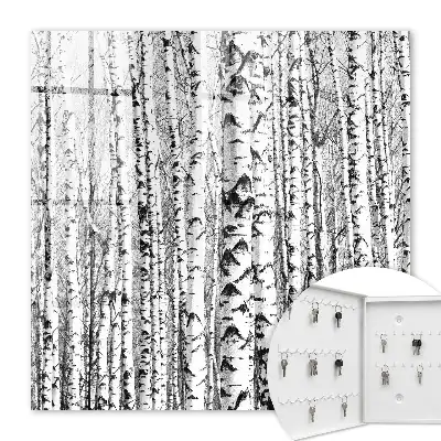 Decorative key box Birch forest