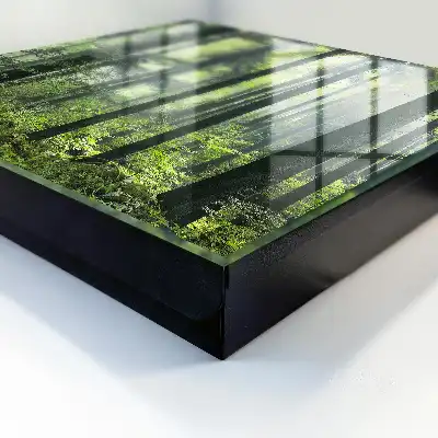 Wall mounted key cabinet Green forest of the sun