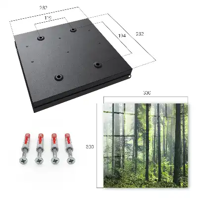 Wall mounted key cabinet Green forest of the sun