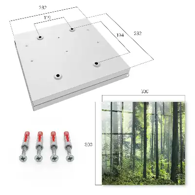 Wall mounted key cabinet Green forest of the sun