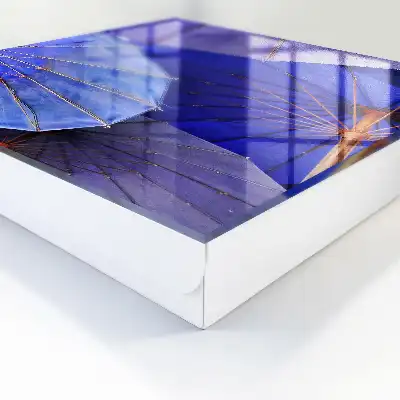 Decorative key box Blue umbrellas in a dynamic arrangement