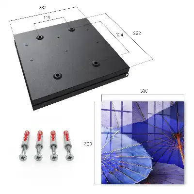 Decorative key box Blue umbrellas in a dynamic arrangement