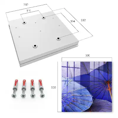 Decorative key box Blue umbrellas in a dynamic arrangement
