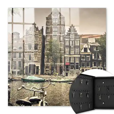 Wall mounted key cabinet Urban peace and quiet in the bicycle canal