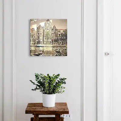 Wall mounted key cabinet Urban peace and quiet in the bicycle canal