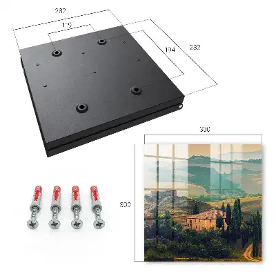 Key cabinet Tuscan landscape full of cypresses