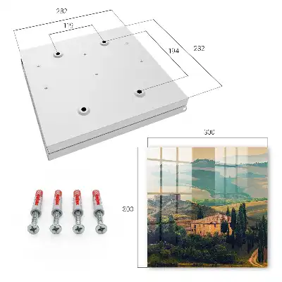Key cabinet Tuscan landscape full of cypresses