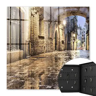 Key box for home A night street full of light
