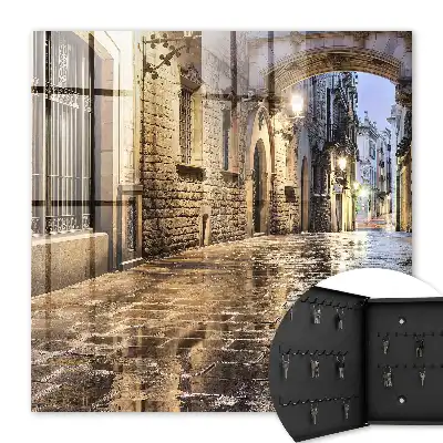Key box for home A night street full of light