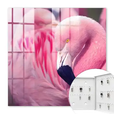 Wall mounted key cabinet Pink beauty in soft light