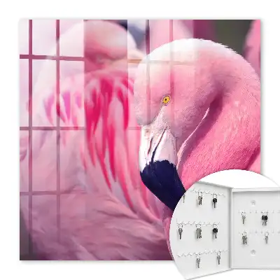 Wall mounted key cabinet Pink beauty in soft light