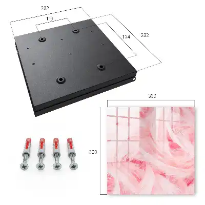 Key cabinet Pink feathers