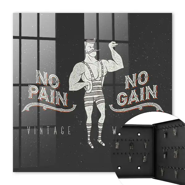 Key box for home Retro strongman motivational inscription