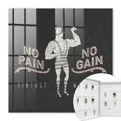 Key box for home Retro strongman motivational inscription