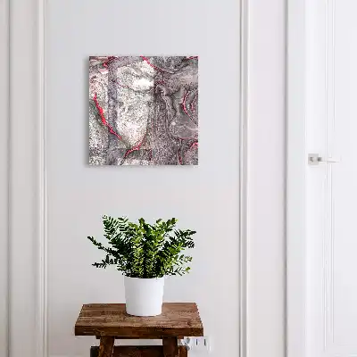 Wall mounted key box A striking abstraction of grey and pink