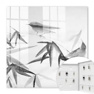 Key box for home Bamboo nature birds