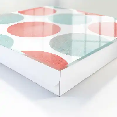 Decorative key box Pastel circles on a white background