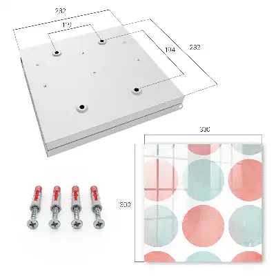 Decorative key box Pastel circles on a white background