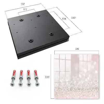 Wall mounted key cabinet Romantic bokeh glow pink and white lights