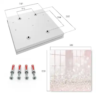 Wall mounted key cabinet Romantic bokeh glow pink and white lights
