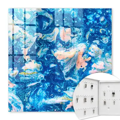 Key cabinet Colorful swirls full of life