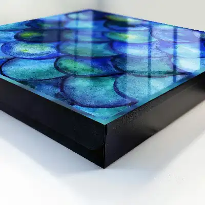 Decorative key box Blue tone scales