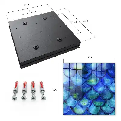 Decorative key box Blue tone scales