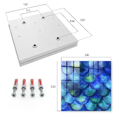Decorative key box Blue tone scales